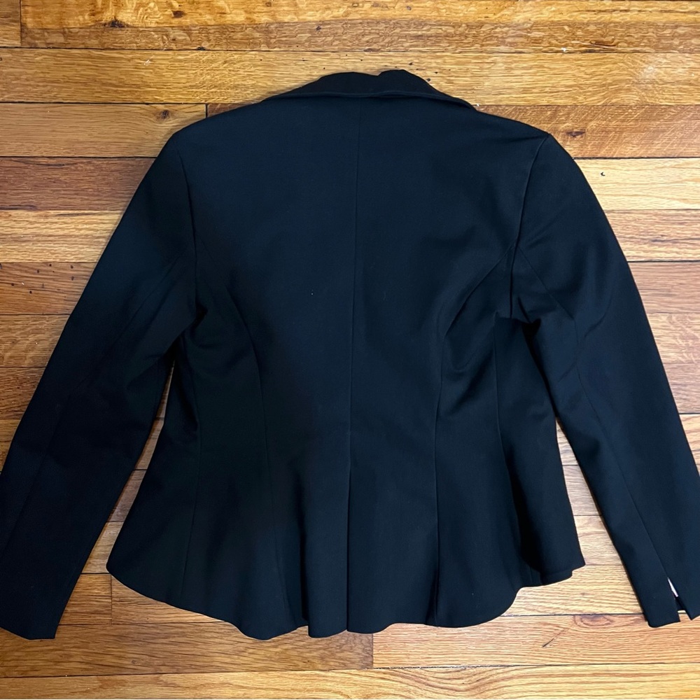 Anya Ponorovskaya Womens Blazer Black with Pink Floral Lining Size 4 - Picture 8 of 9